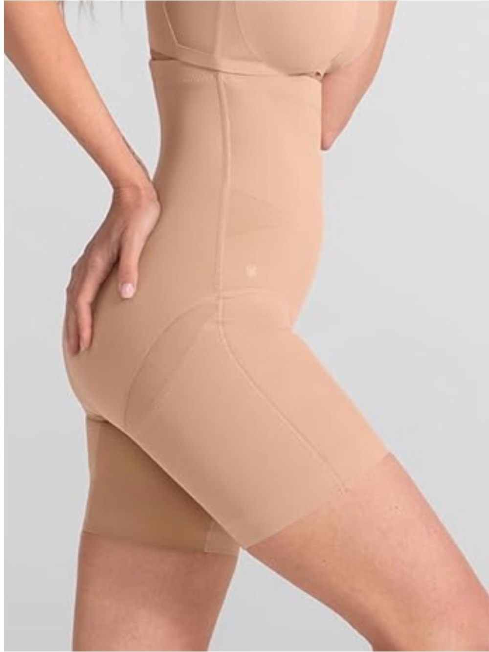 Honeylove High-Waist Sculpting Shapewear Shorts in Nude